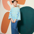 The Meriah Flare Blouse Pulut Print - Umbi