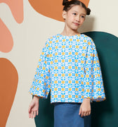 The Meriah Flare Blouse Pulut Print - Umbi