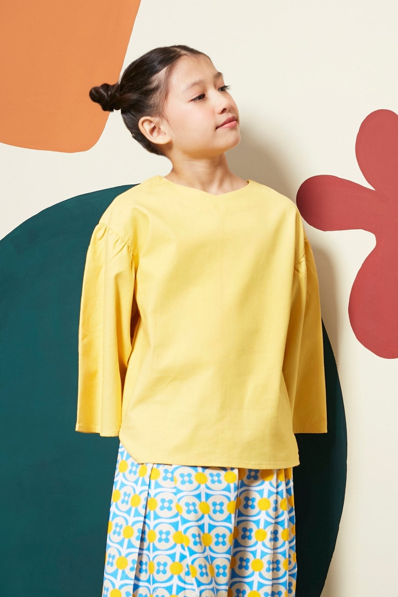 The Meriah Flare Blouse Yellow - Umbi