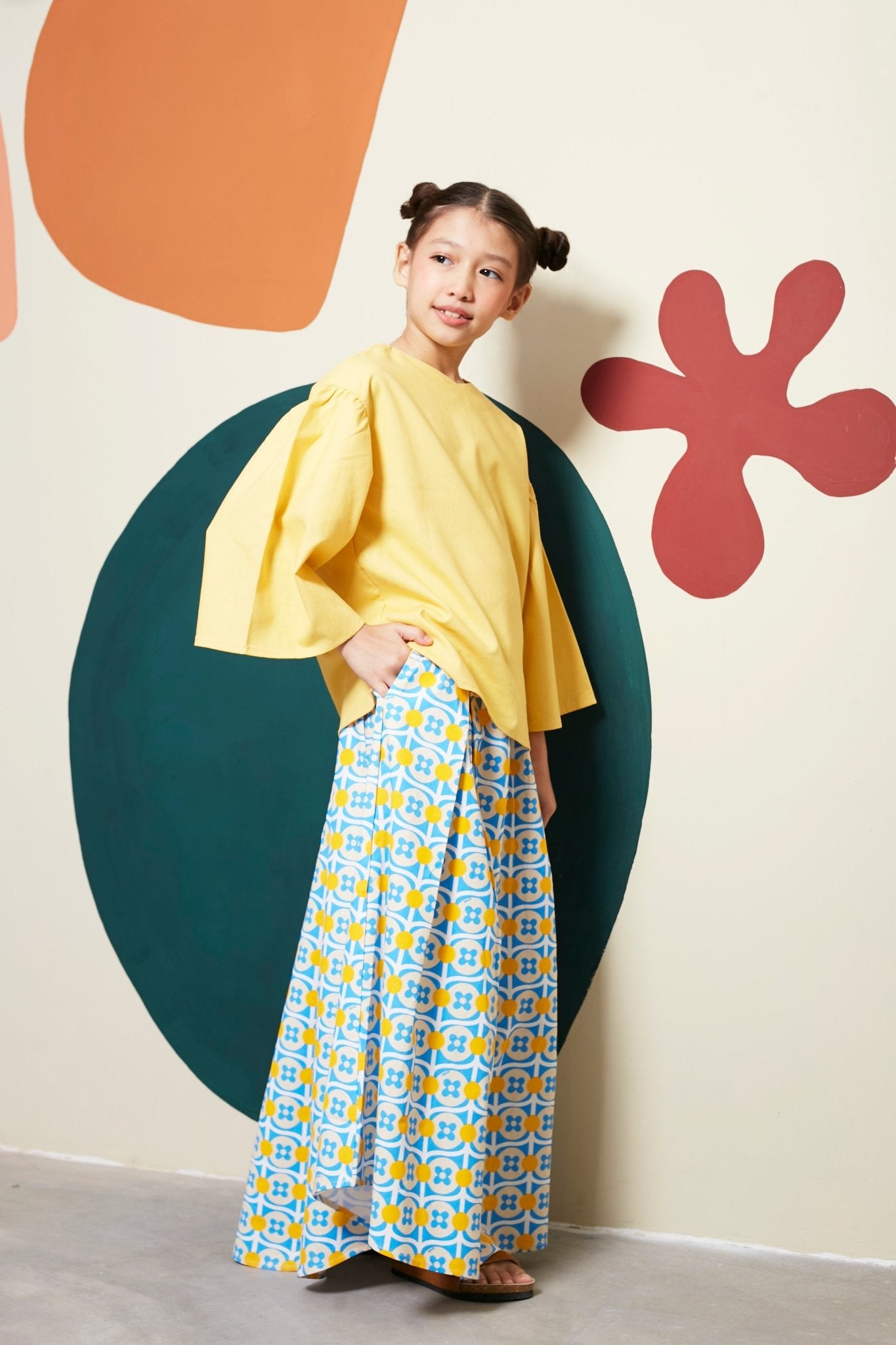 The Meriah Flare Blouse Yellow - Umbi