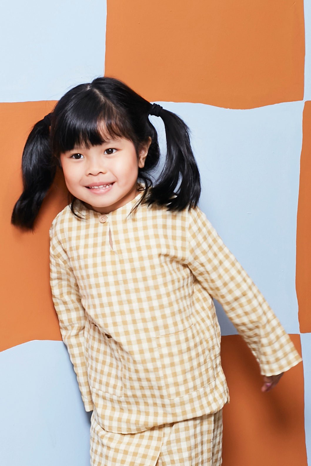 The Meriah Kurung Top Yellow Checked - Umbi