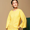 The Meriah Women Flare Blouse Yellow - Umbi