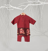 The Musim Collection Baby Baju Melayu 3 - in - 1 Autumn Print - Umbi