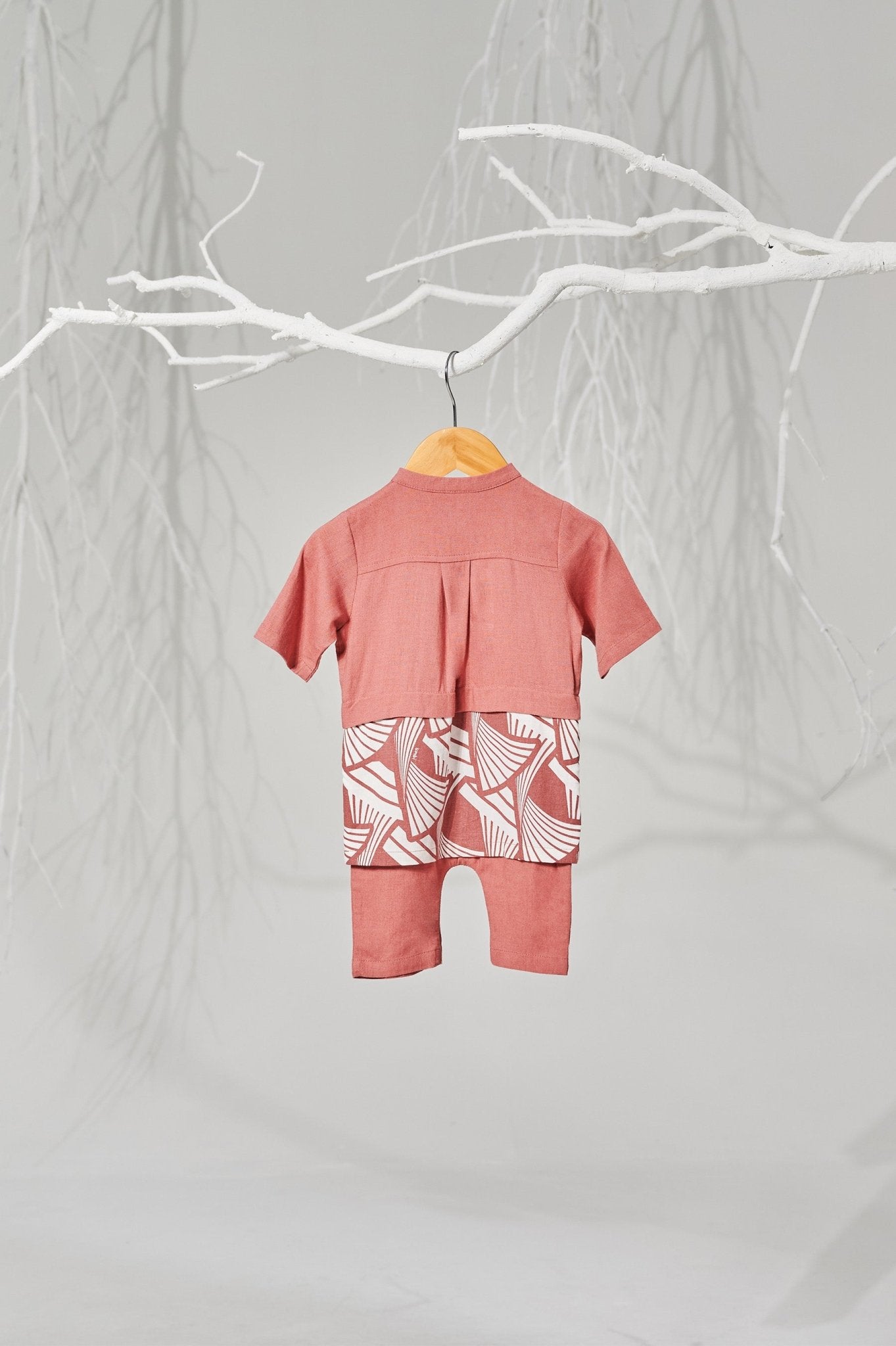 The Musim Collection Baby Baju Melayu 3 - in - 1 Harvest Print - Umbi