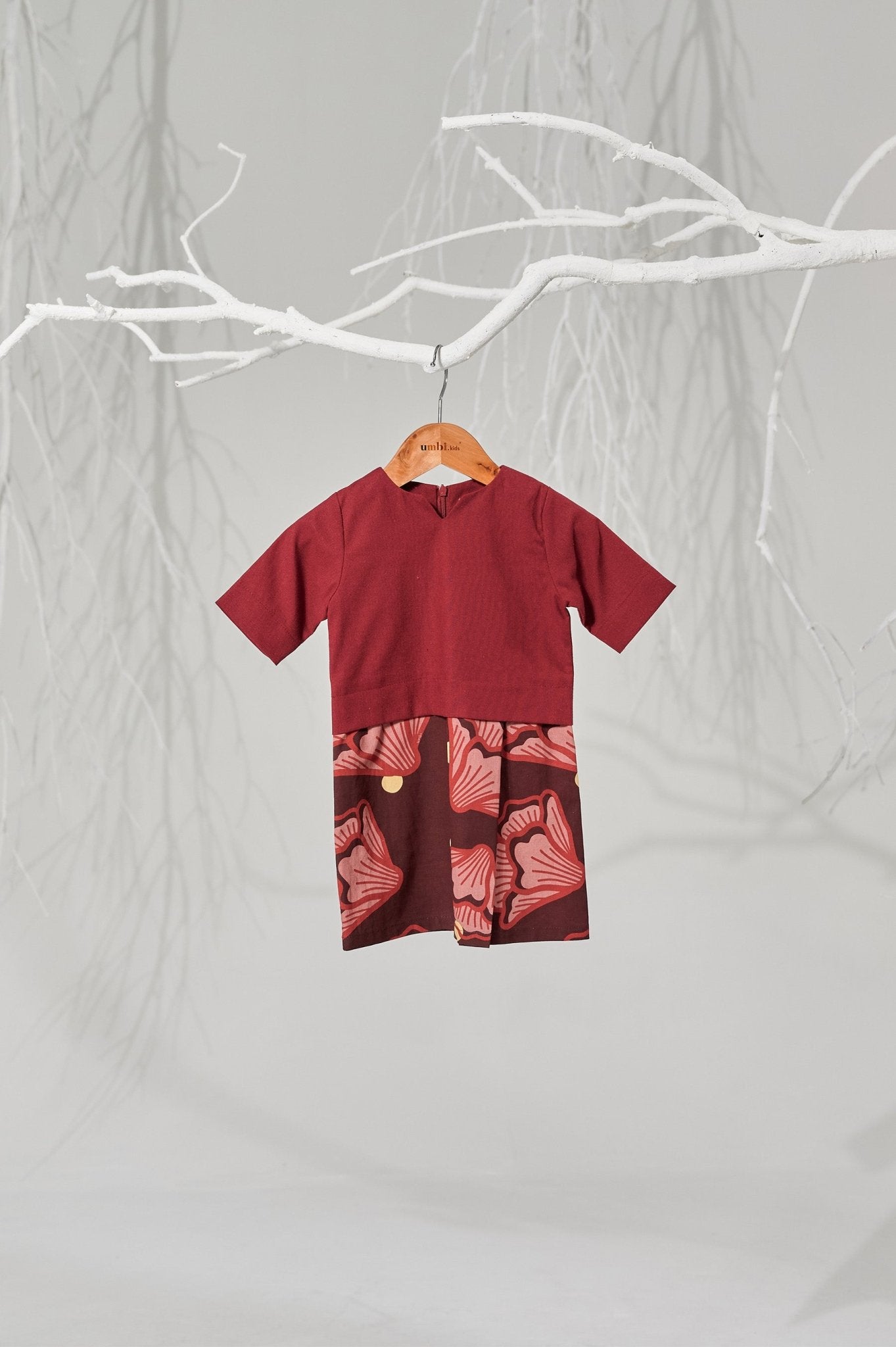 The Musim Collection Baby Kurung Dress Autumn Print - Umbi