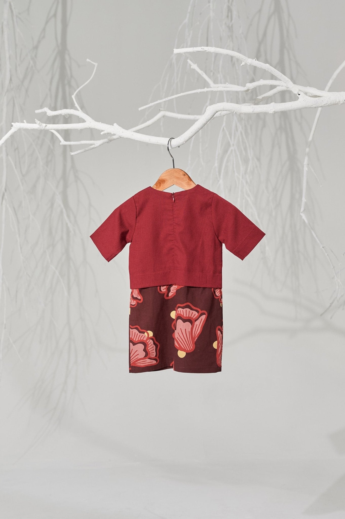 The Musim Collection Baby Kurung Dress Autumn Print - Umbi