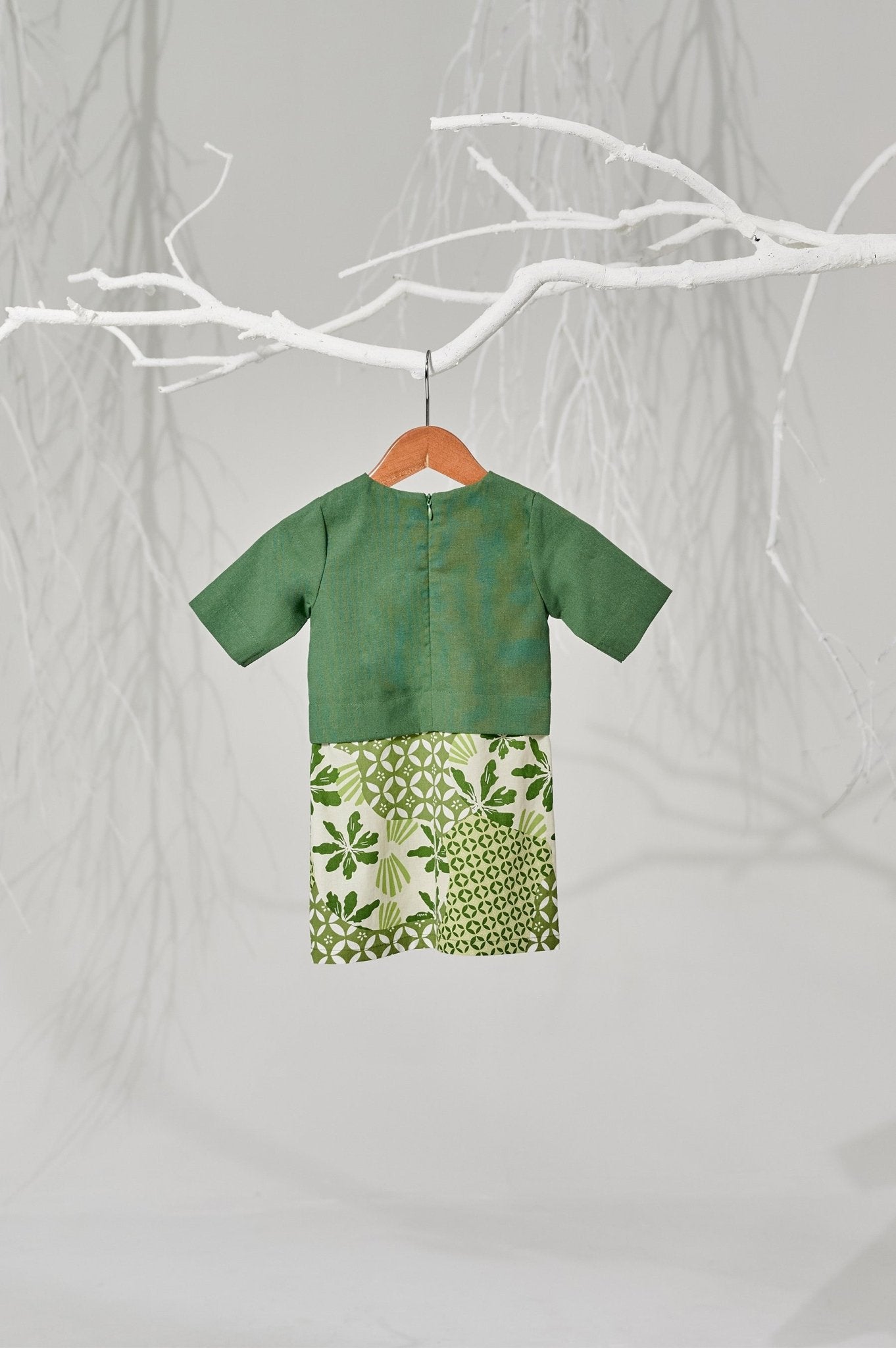 The Musim Collection Baby Kurung Dress Borneo Print - Umbi