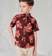The Musim Collection Boy Sunday Shirt Autumn Print - Umbi