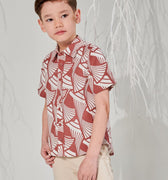 The Musim Collection Boy Sunday Shirt Harvest Print - Umbi