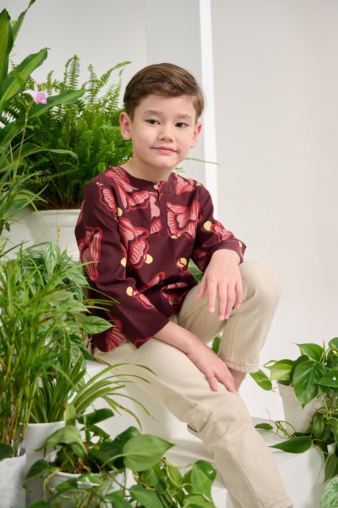 The Musim Collection Boy Teluk Belanga Autumn Print - Umbi