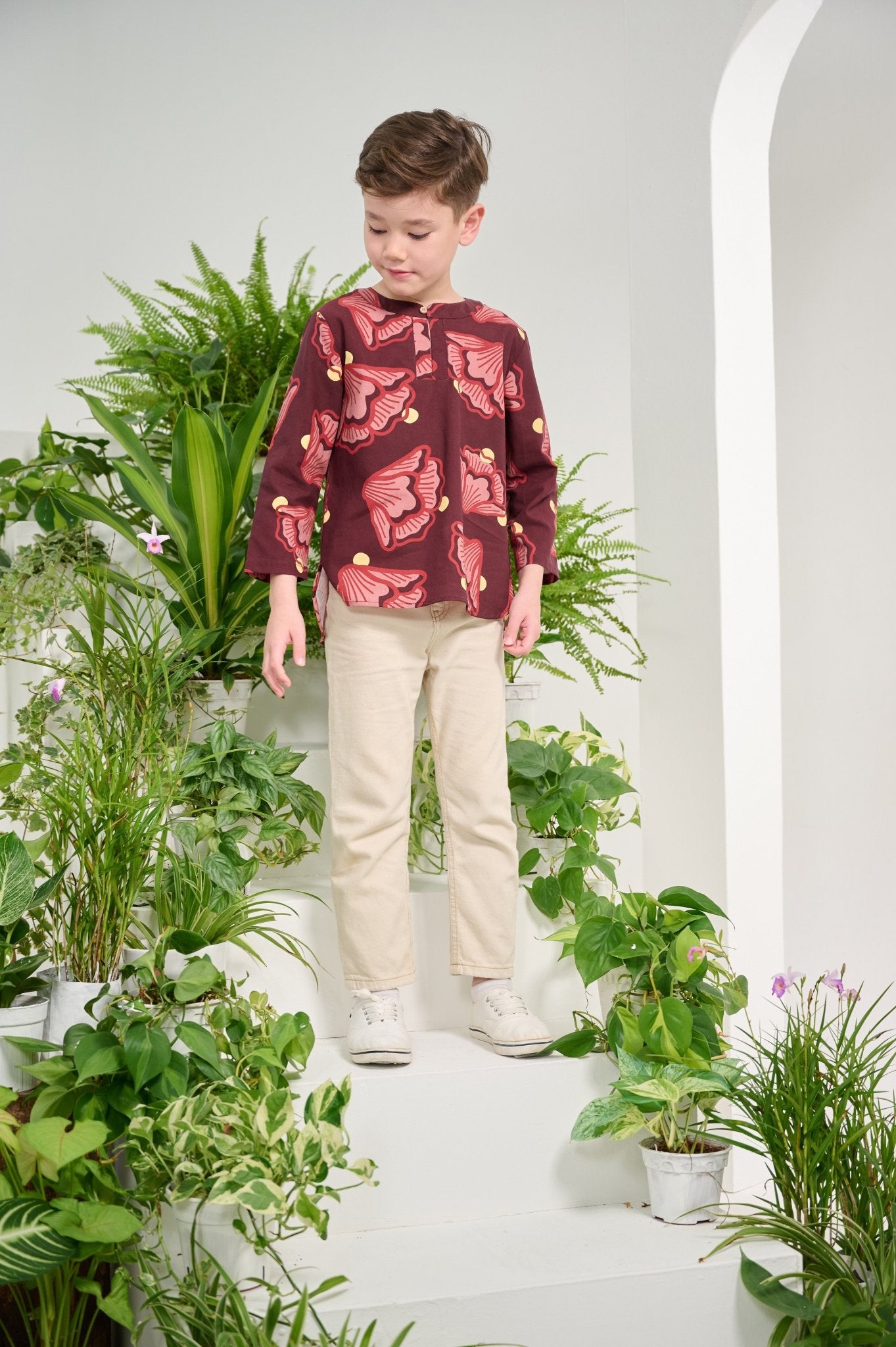 The Musim Collection Boy Teluk Belanga Autumn Print - Umbi