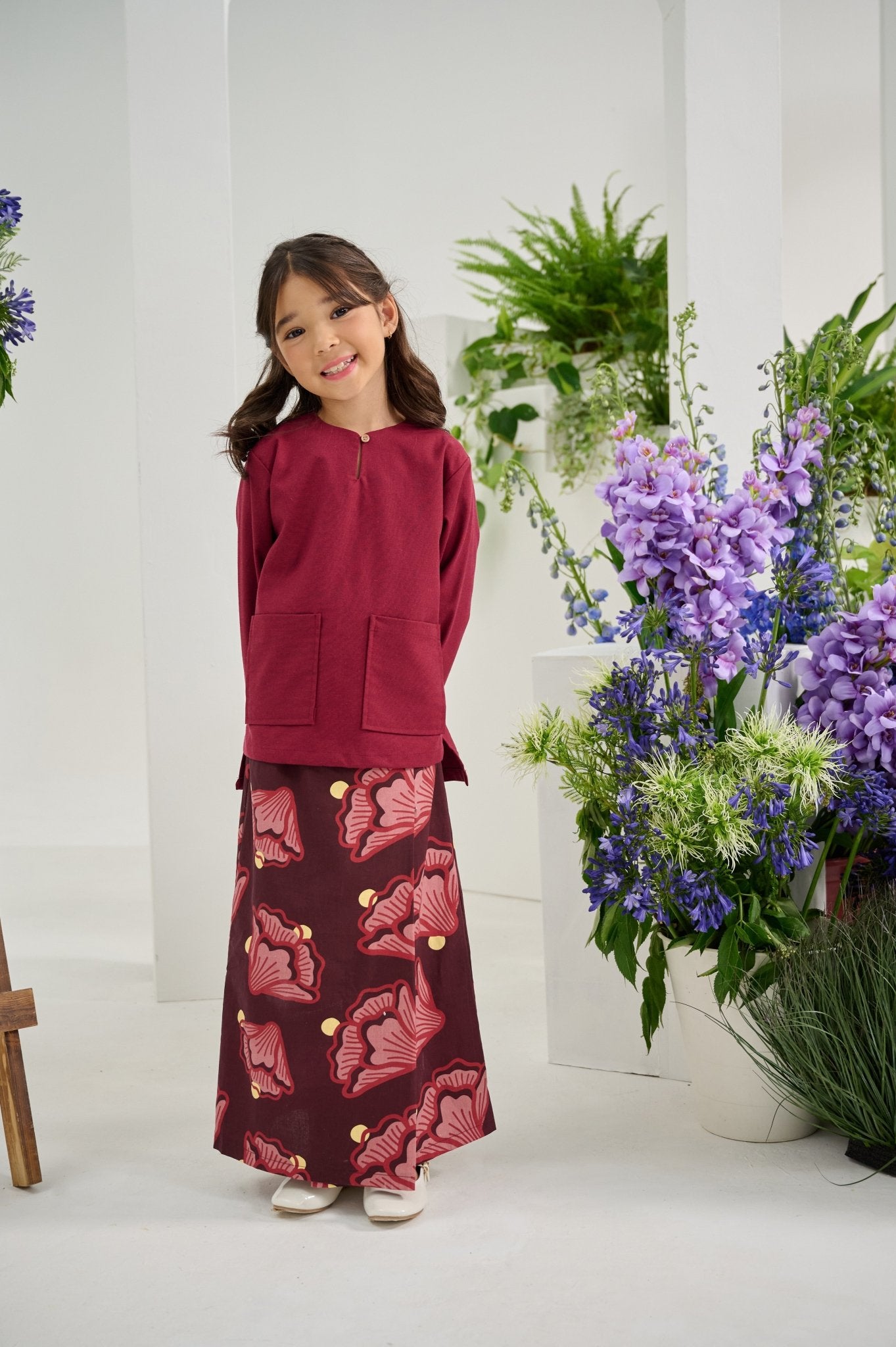 The Musim Collection Girl Classic Skirt Autumn Print - Umbi