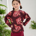 The Musim Collection Girl Kurung Top Autumn Print - Umbi