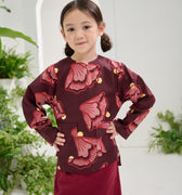 The Musim Collection Girl Kurung Top Autumn Print - Umbi