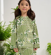 The Musim Collection Girl Kurung Top Borneo Print - Umbi