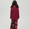 The Musim Collection Girl Kurung Top Burgundy - Umbi