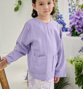 The Musim Collection Girl Kurung Top Lilac - Umbi