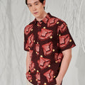 The Musim Collection Men Holiday Shirt Autumn Print - Umbi