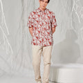 The Musim Collection Men Holiday Shirt Harvest Print - Umbi
