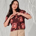 The Musim Collection Women Casual Top Autumn Print - Umbi