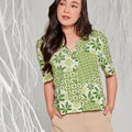 The Musim Collection Women Casual Top Borneo Print - Umbi