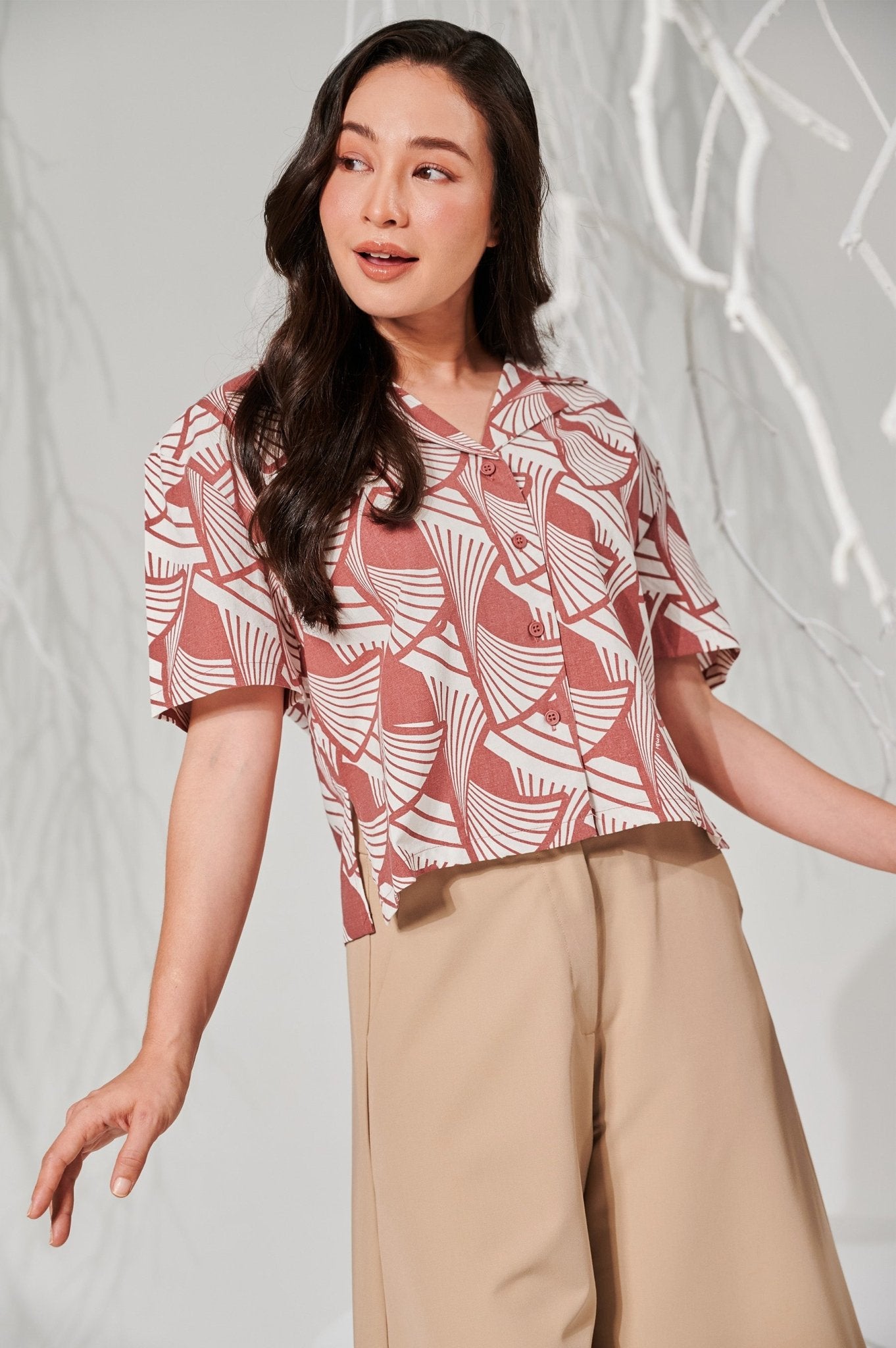 The Musim Collection Women Casual Top Harvest Print - Umbi