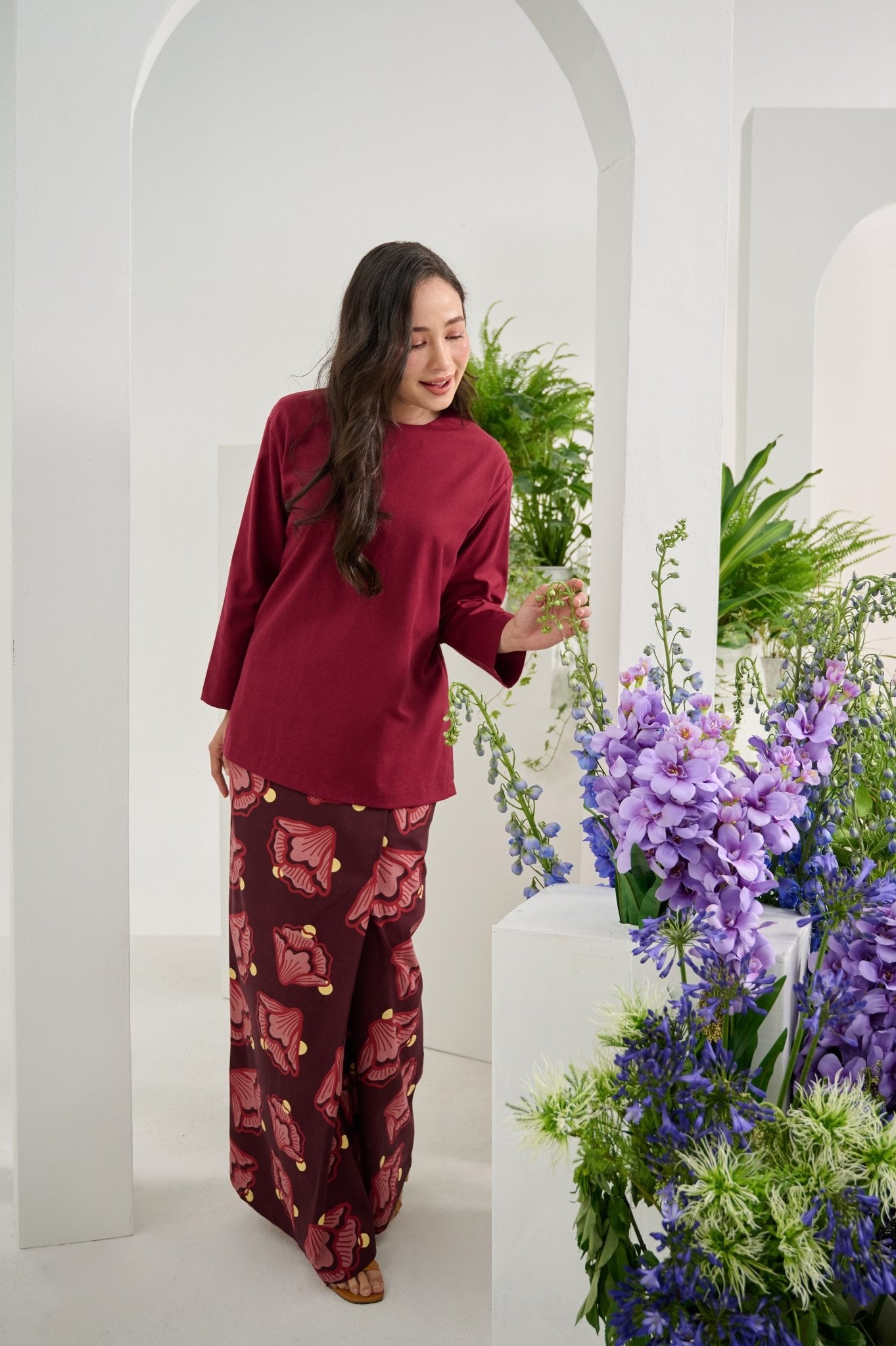 The Musim Collection Women Classic Skirt Autumn Print - Umbi