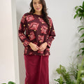 The Musim Collection Women Classic Skirt Burgundy - Umbi