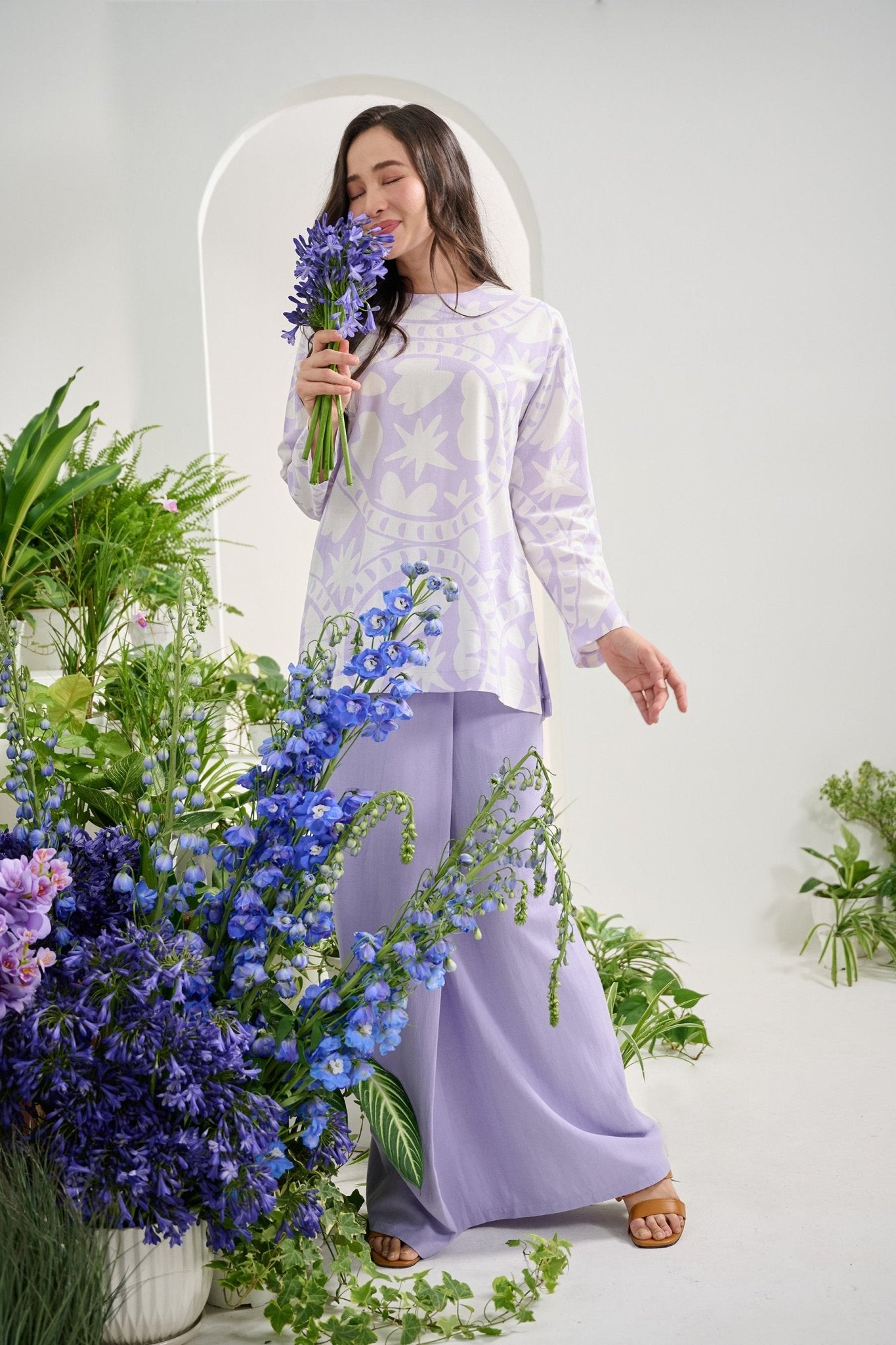 The Musim Collection Women Classic Skirt Lilac - Umbi