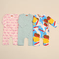 The Nikmat Collection Baby Kimono Jumpsuit Cupcake Print - Umbi