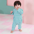 The Nikmat Collection Baby Kimono Jumpsuit Mint Drops Print - Umbi