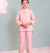 The Nikmat Collection Boy Baju Melayu Set Blush - Umbi