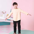 The Nikmat Collection Boy Kurta Top Checked Caramel - Umbi