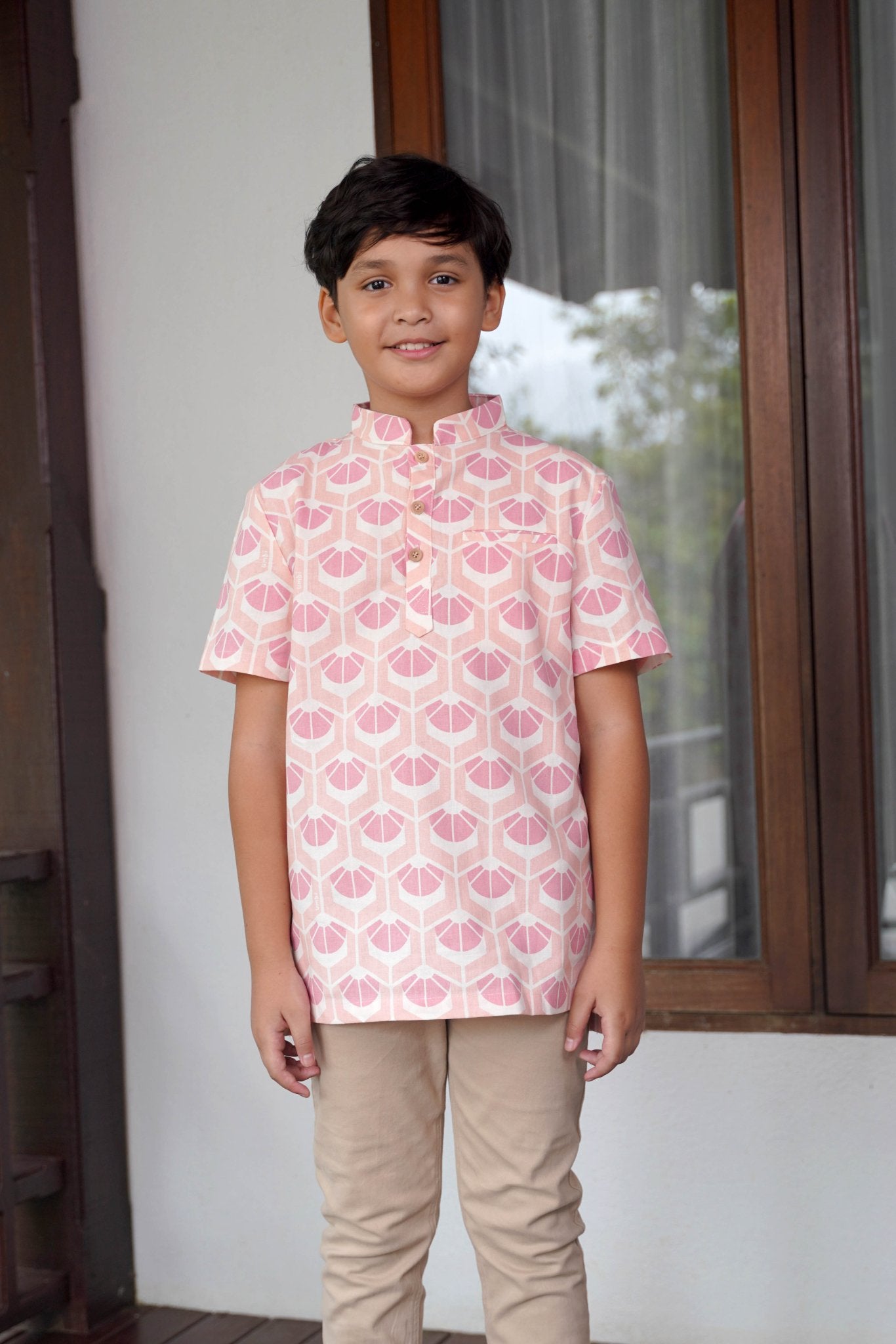 The Nikmat Collection Boy Short Sleeves Shirt Cupcake Print - Umbi
