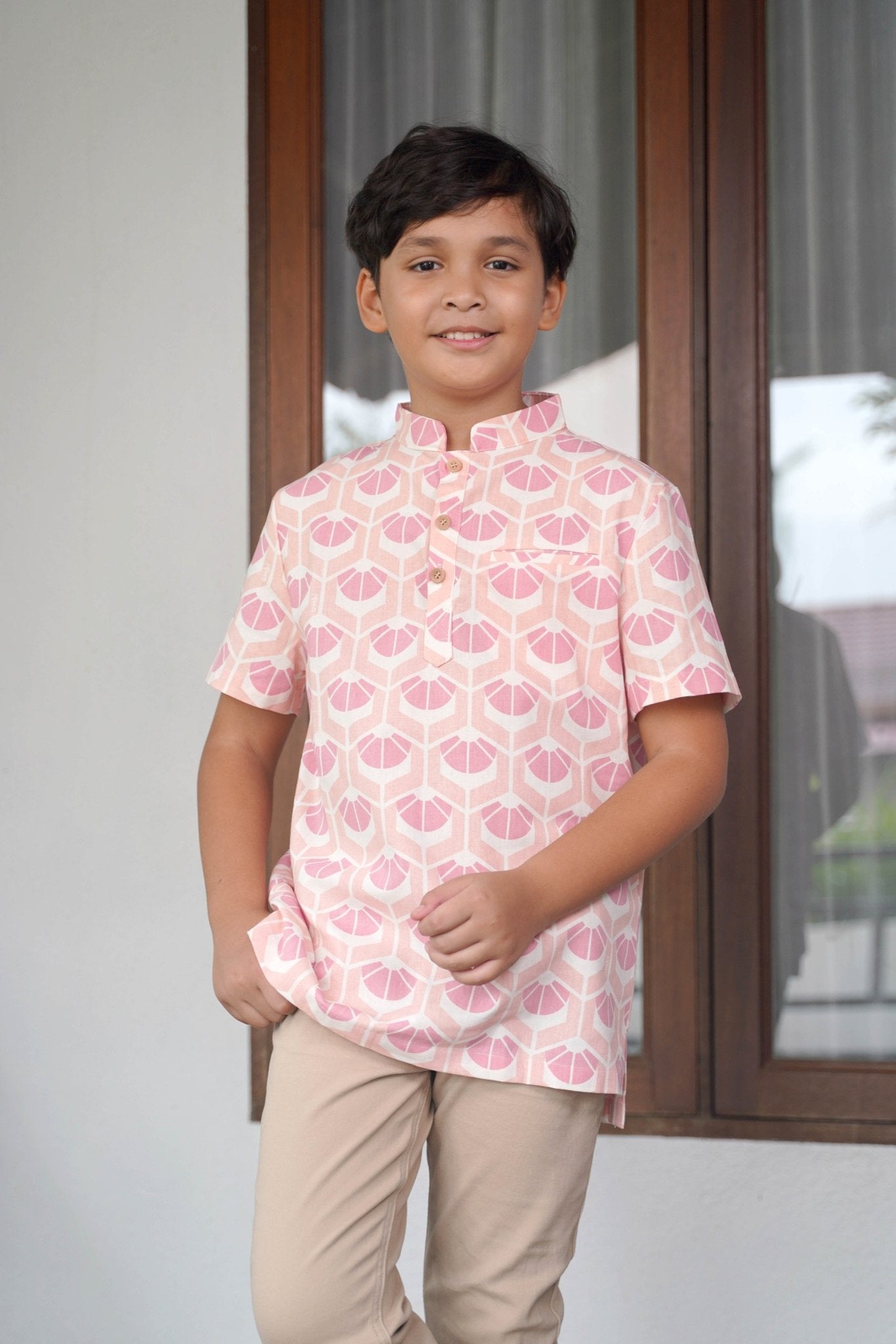 The Nikmat Collection Boy Short Sleeves Shirt Cupcake Print - Umbi