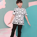 The Nikmat Collection Boy Short Sleeves Shirt Fuji Print - Umbi