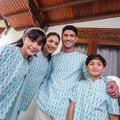 The Nikmat Collection Boy Short Sleeves Shirt Mint Drops Print - Umbi