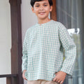 The Nikmat Collection Boy Teluk Belanga Top Checked Tiffany - Umbi