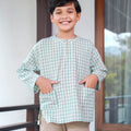 The Nikmat Collection Boy Teluk Belanga Top Checked Tiffany - Umbi
