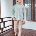 The Nikmat Collection Boy Teluk Belanga Top Checked Tiffany - Umbi