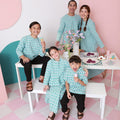 The Nikmat Collection Boy Teluk Belanga Top Mint Drops Print - Umbi