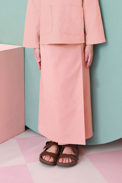 The Nikmat Collection Girl Classic Skirt Blush