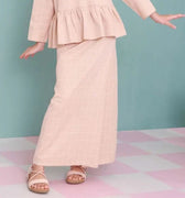 The Nikmat Collection Girl Classic Skirt Checked Caramel - Umbi