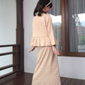 The Nikmat Collection Girl Classic Skirt Checked Caramel - Umbi