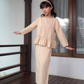 The Nikmat Collection Girl Classic Skirt Checked Caramel - Umbi