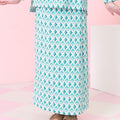 The Nikmat Collection Girl Classic Skirt Mint Drops Print - Umbi