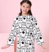The Nikmat Collection Girl Kurung Top Fuji Print - Umbi