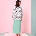 The Nikmat Collection Girl Kurung Top Fuji Print - Umbi