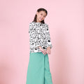 The Nikmat Collection Girl Kurung Top Fuji Print - Umbi
