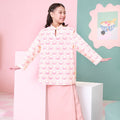 The Nikmat Collection Girl Mandarin Collar Kurung Top Cupcake Print - Umbi